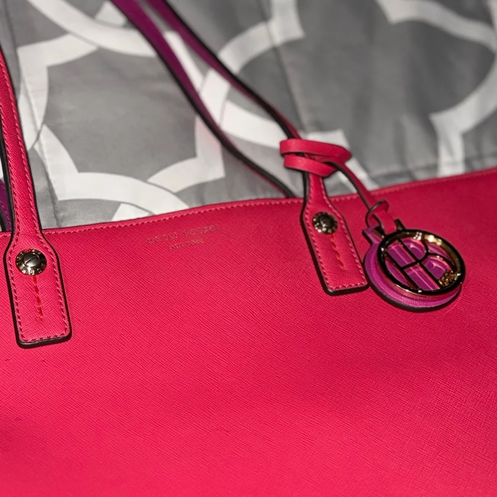 Henri Bendel Pink Saffiano Tote